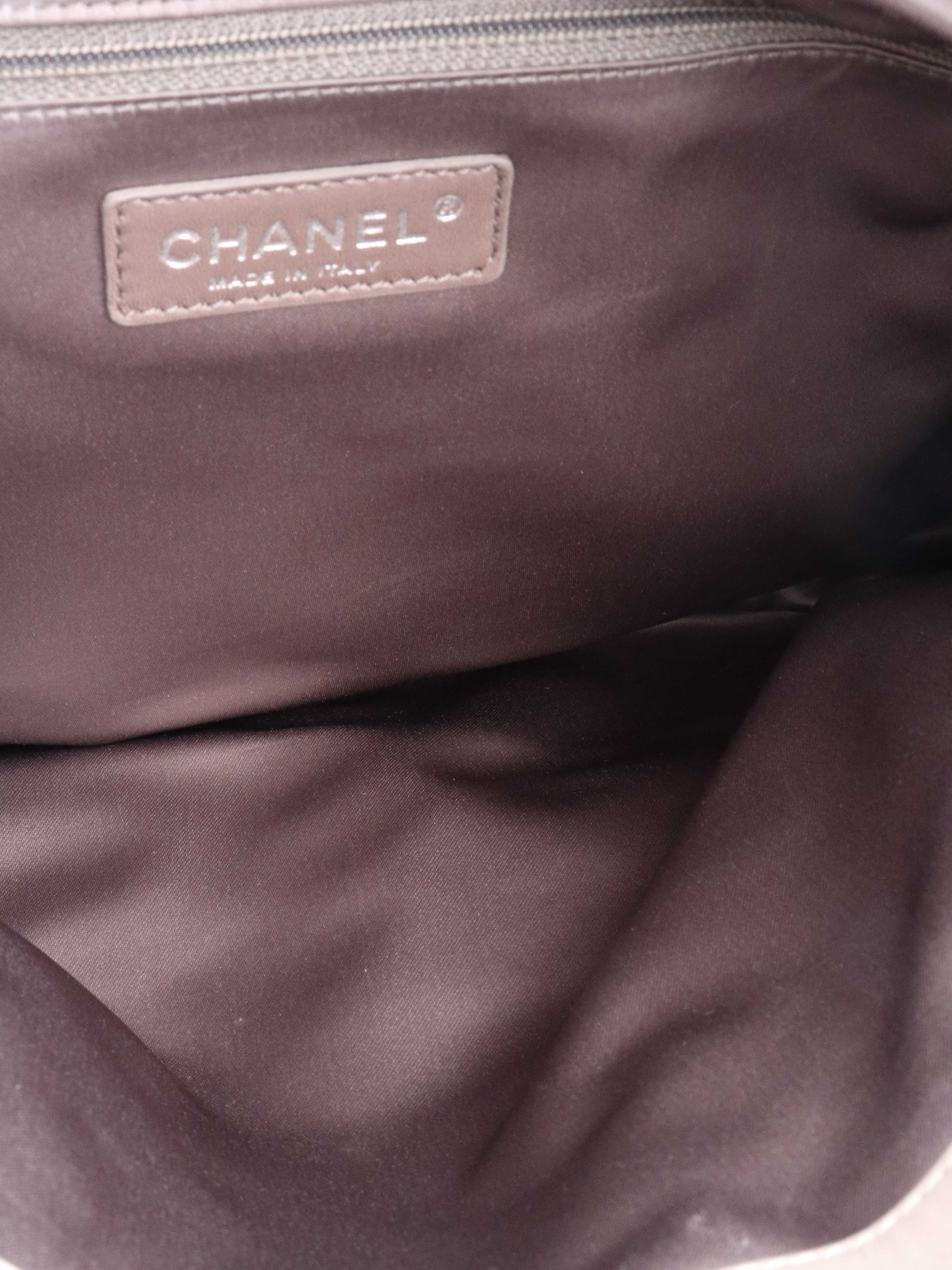 Chanel Grey Tote Bag for Women - Luxury Leather Handbag with Gold-Tone Hardware - Perfect for Work, Travel & Everyday Use