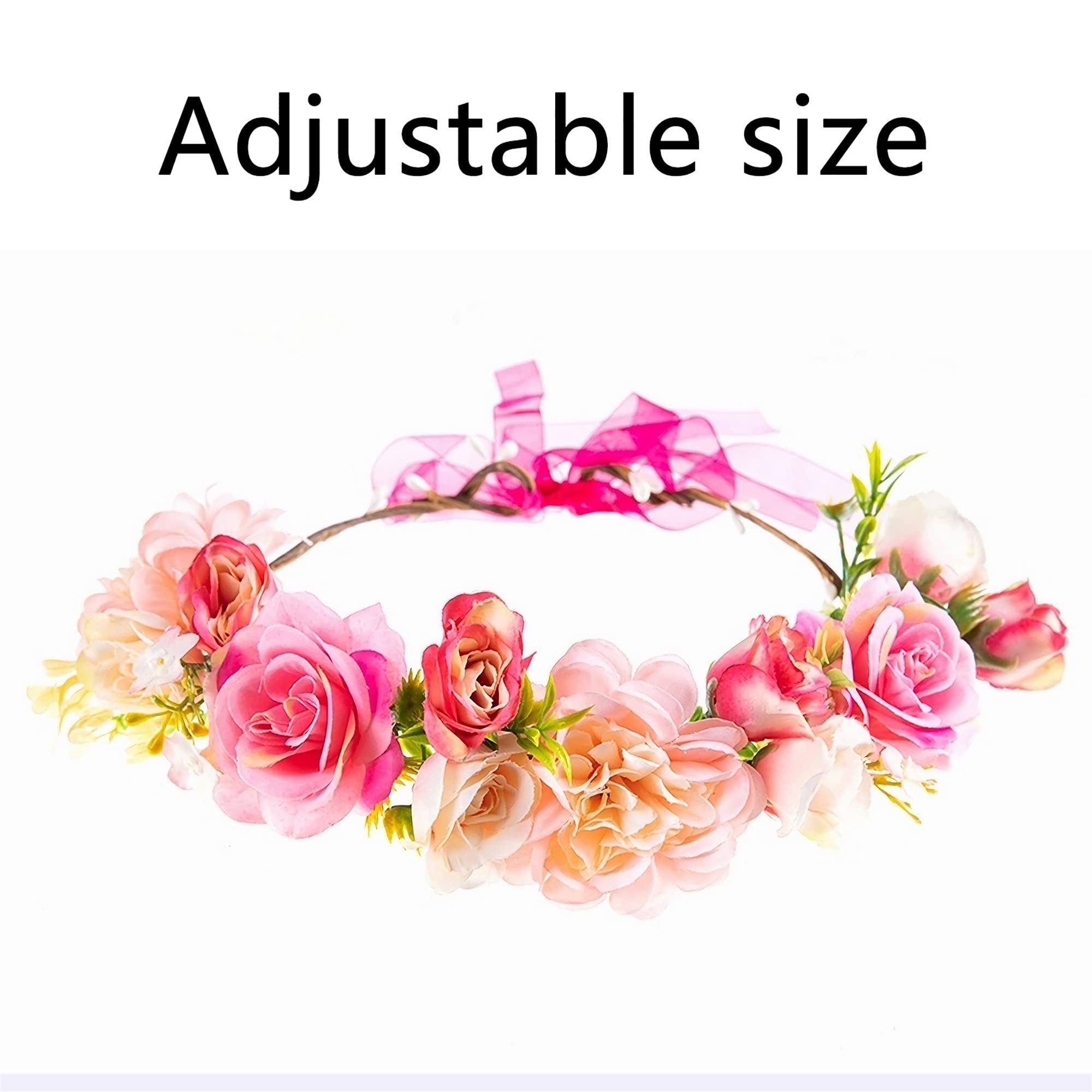 Adjustable Flower Crown Tiara & Sash for Baby Shower - Mom to Be & Dad to Be Corsage Pin Badge Kit - Gender Reveal Party Favors (Pink) - Perfect for Maternity Celebrations, Pregnancy Announcements & Gender Reveal Parties