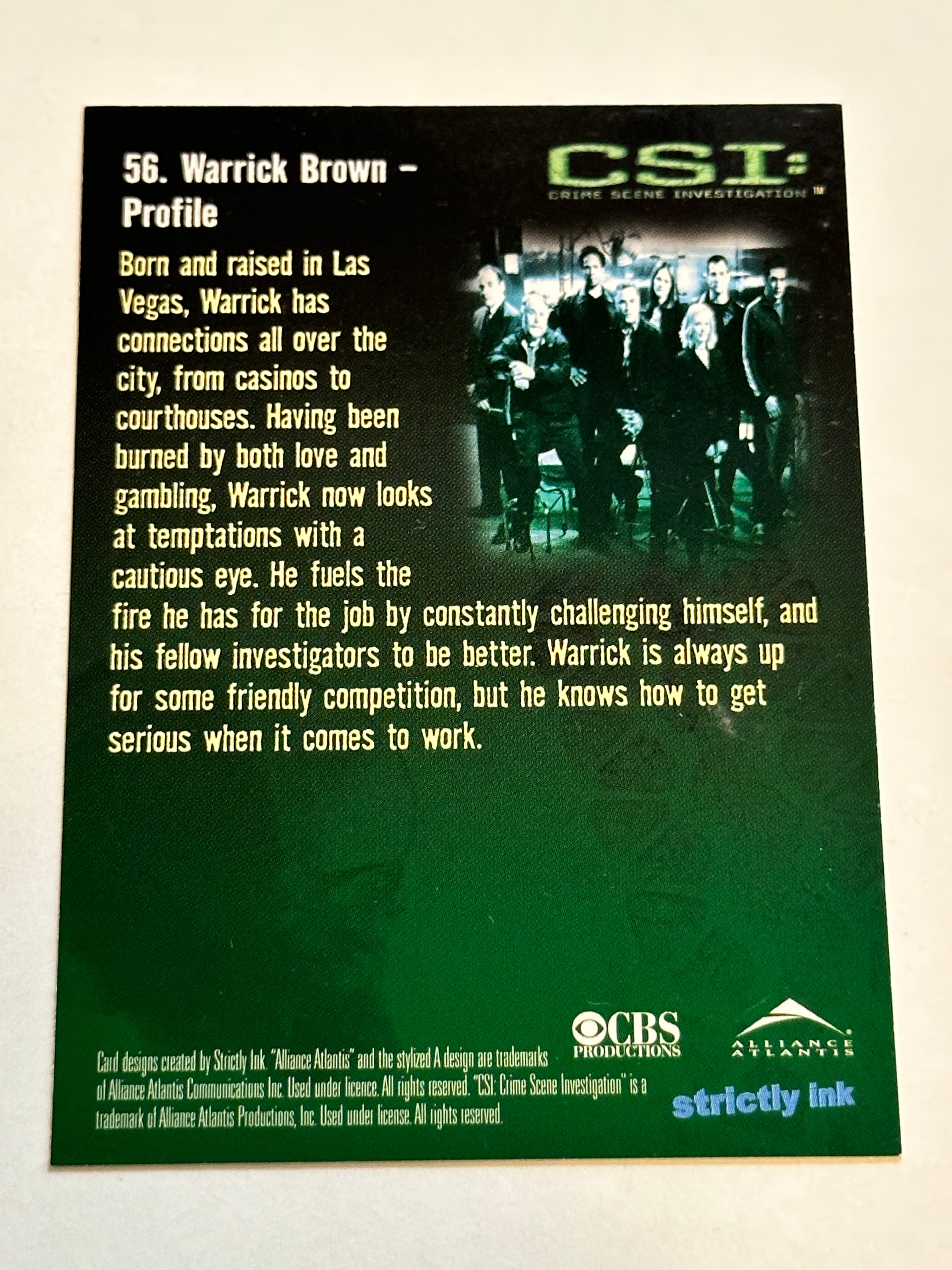 Gary Dourdan Autographed CSI Las Vegas Collectible Card with COA - Rare Memorabilia for TV Show Fans & Collectors - Perfect for Display, Gifts, and Themed Parties