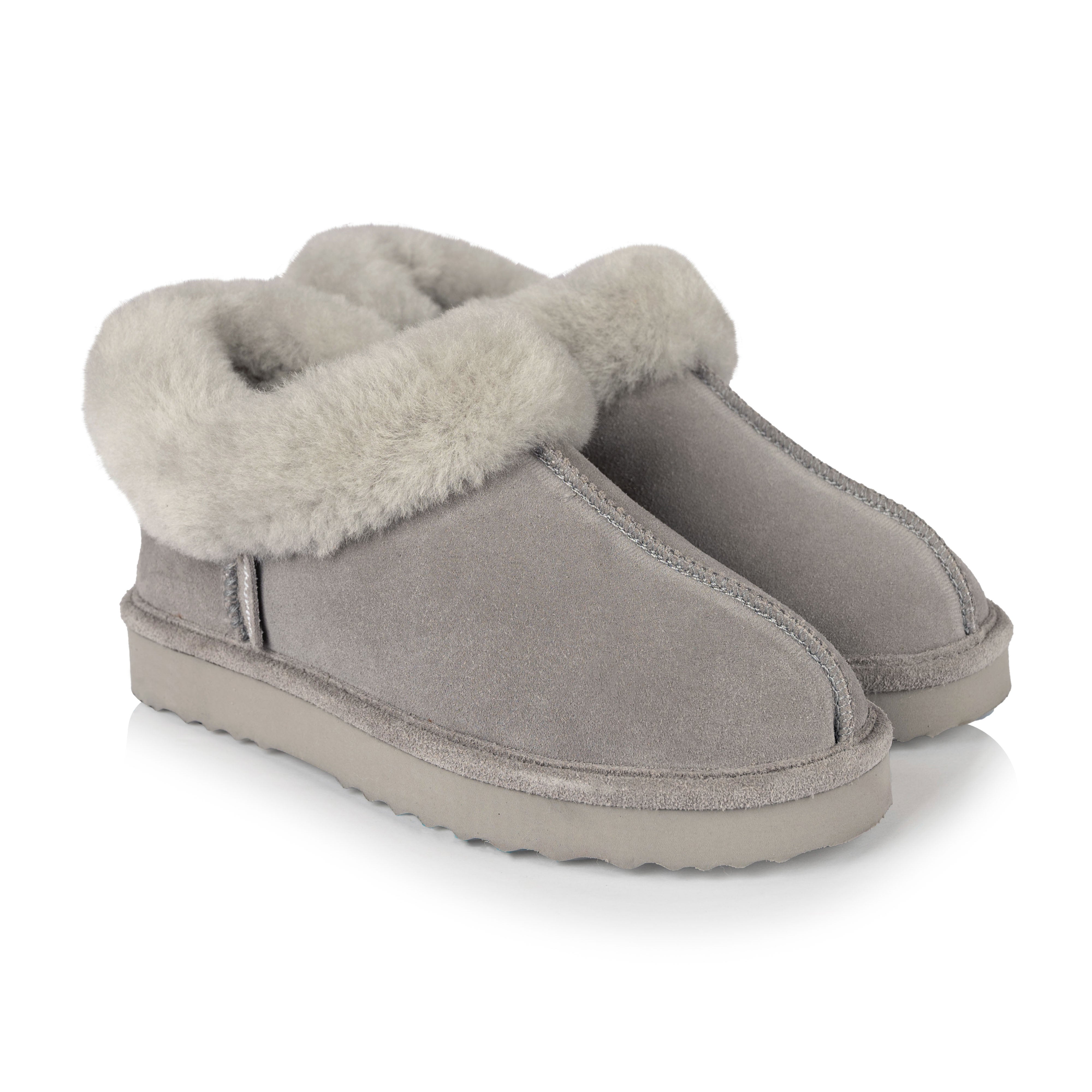 Willow Women's Cozy Memory Foam Slippers - Soft Indoor House Shoes with Non-Slip Sole, Grey - Perfect for Relaxing at Home, Lounging & Cold Weather Comfort