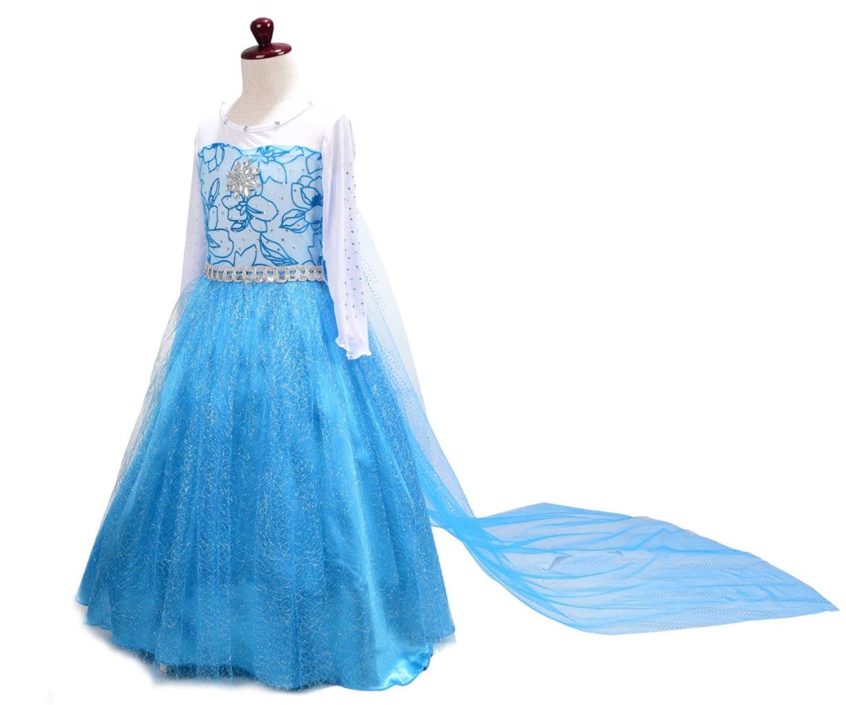 Elegant Daisy Toddler Girls' Ice Princess Dress Costume - Birthday, Halloween, Christmas Party Gown | Perfect for Princess-Themed Parties, Dress-Up Play & Special Occasions