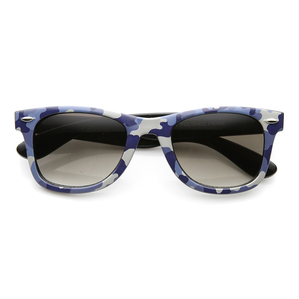 Unisex Camouflage Print Active Horn Rimmed Sunglasses for Men & Women - Outdoor Sports, Running, Hiking, and Beach Fashion Accessories