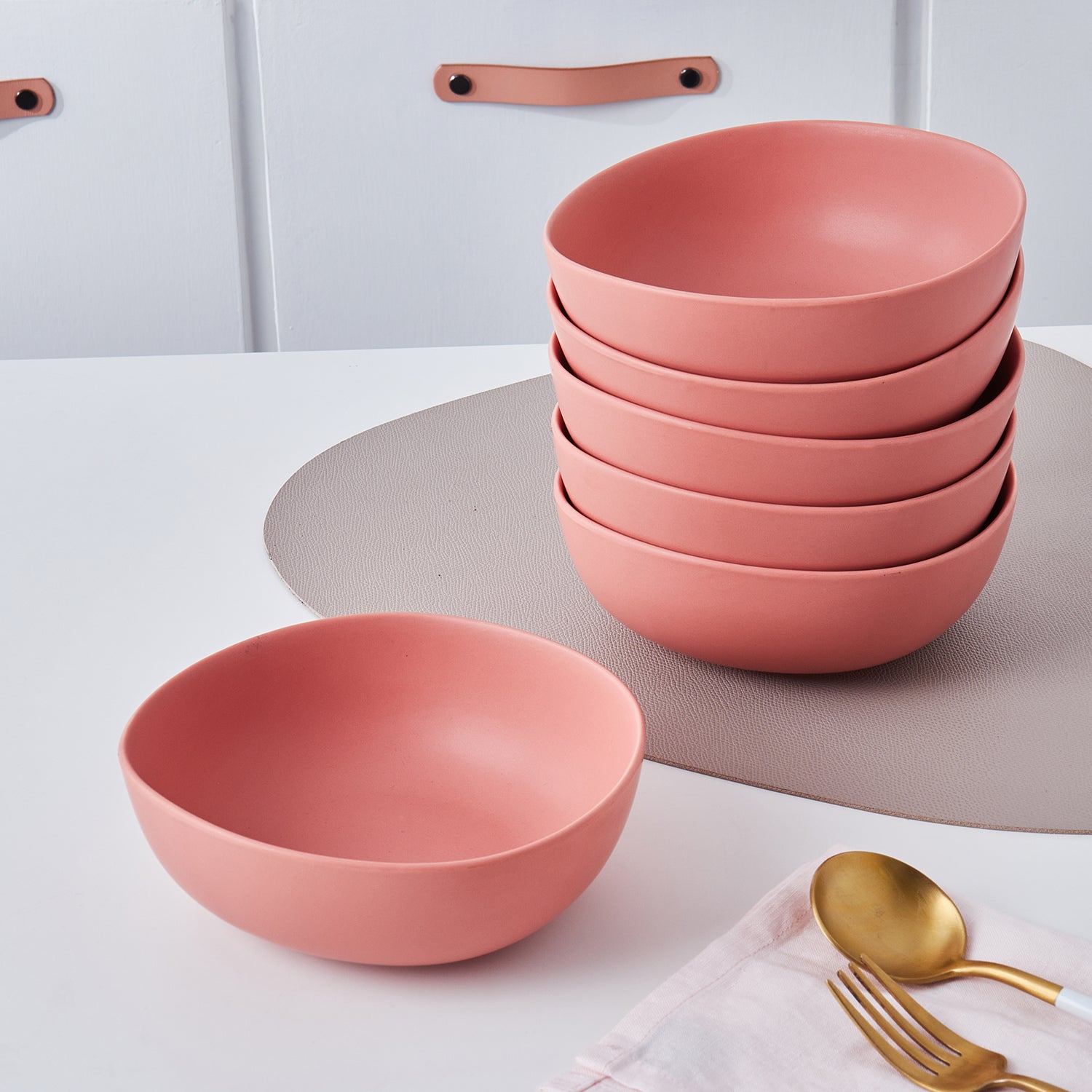Delilah Porcelain Bowl Set - 6-Piece Dinnerware Set for Soup, Salad & Dessert | Elegant & Durable for Everyday Use & Entertaining