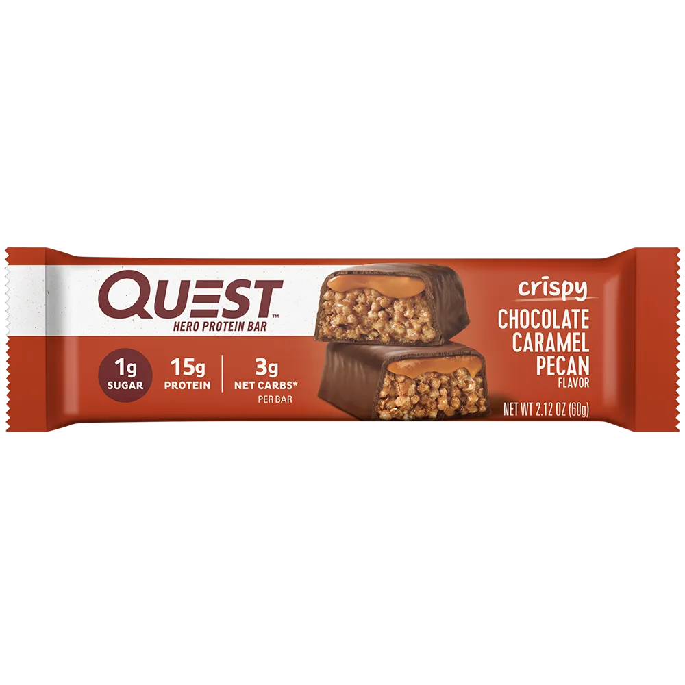 Quest Crispy Protein Bars - High Protein, Low Carb Snack for Weight Loss & Muscle Building - Perfect for Gym, Hiking & On-the-Go Energy Boost