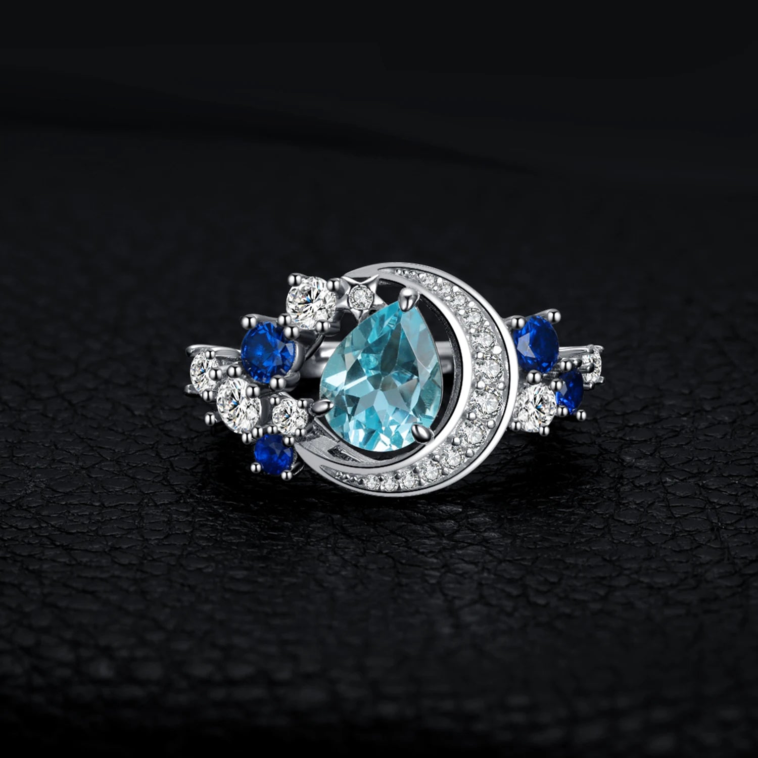 Elegant Crystal Wave Ring for Women - Boho Chic Jewelry for Everyday Wear, Gift for Her - Perfect for Parties, Weddings & Special Occasions