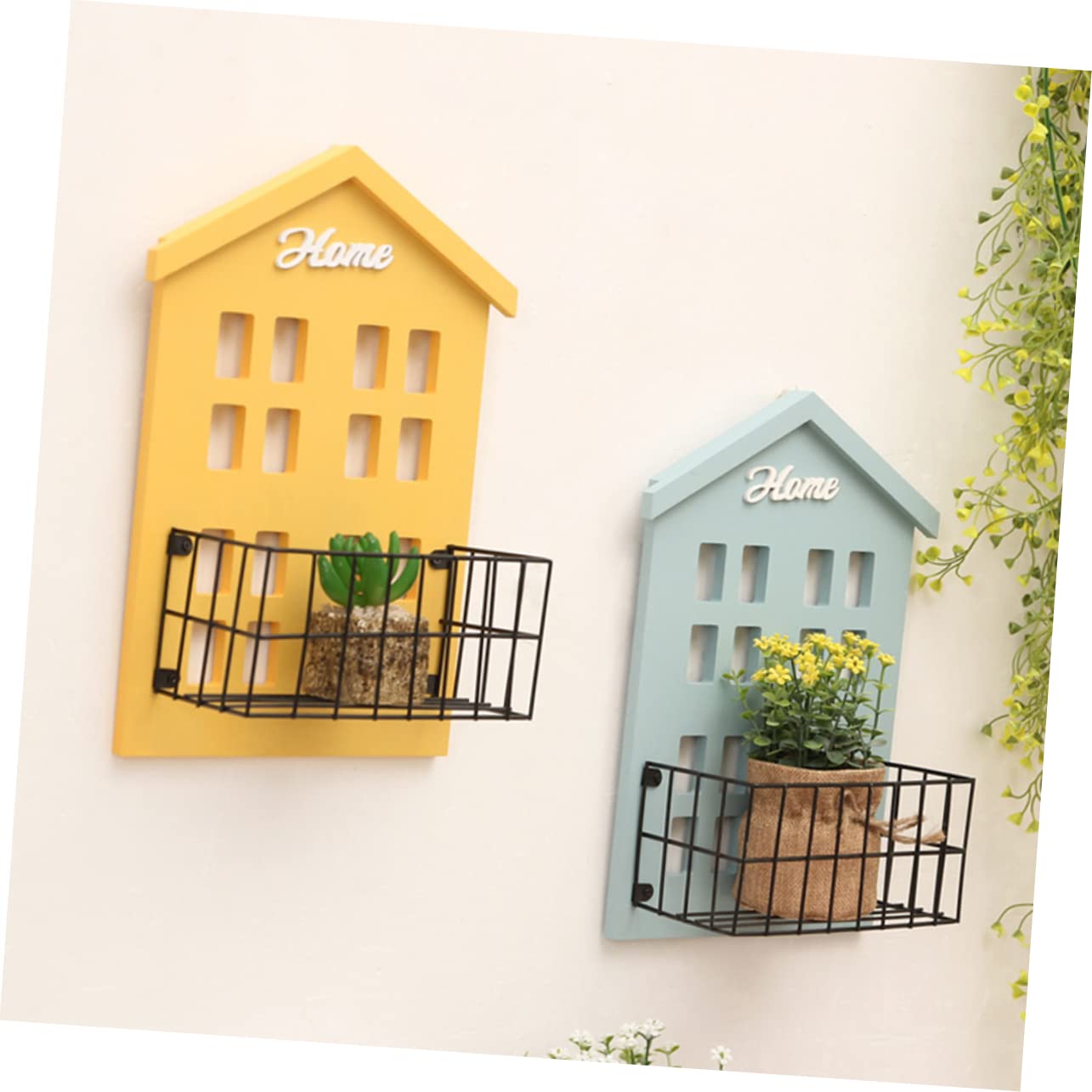 STOBOK Wooden Wall Shelf Organizer - Creative Hanging Storage Hut for Home Decor, Bedroom, Living Room & Balcony | Space-Saving Shelf for Books, Plants & Decorative Items