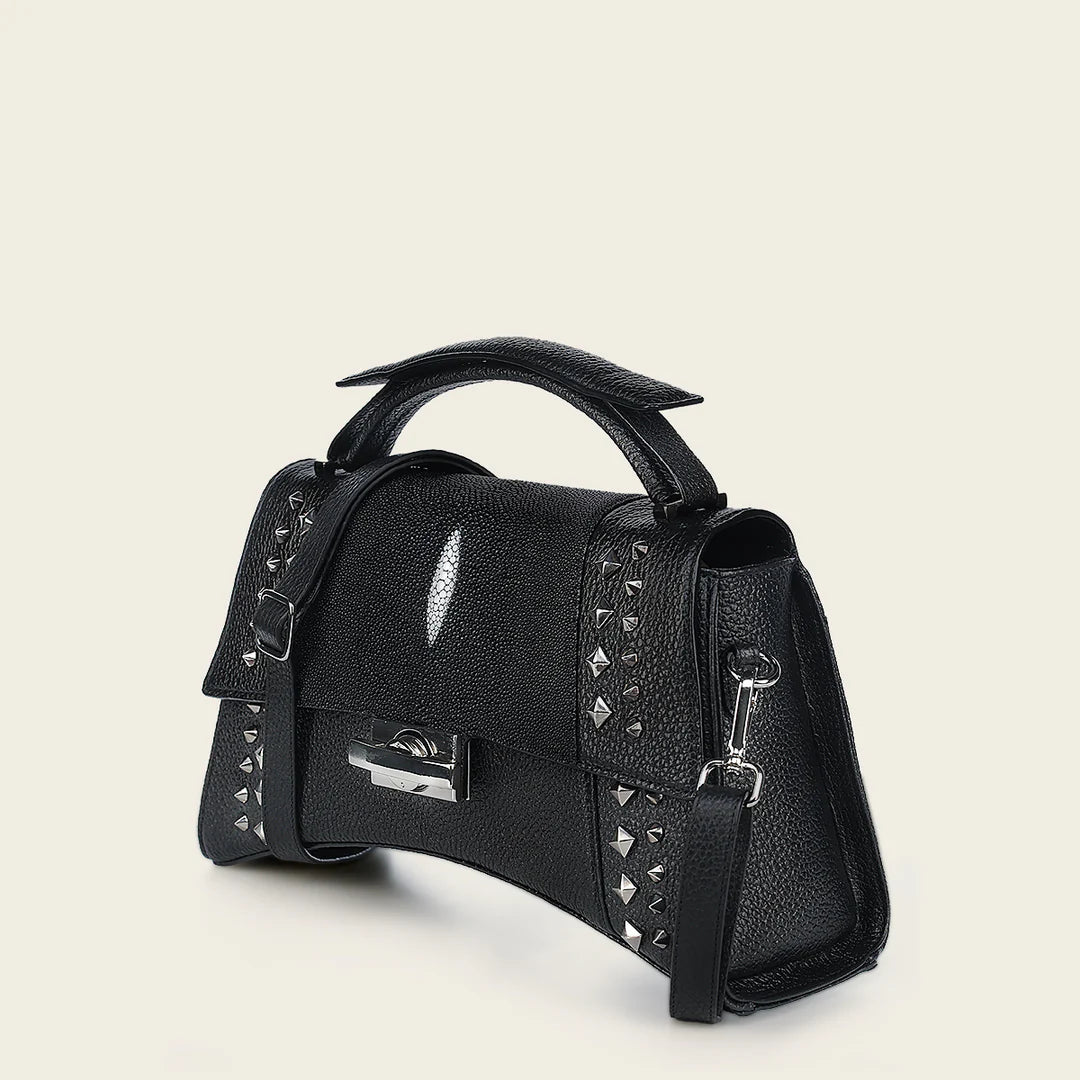 Stylish Black Stingray Print Tote Bag for Women - Fashionable Cuadra Handbag for Work, Travel & Daily Use