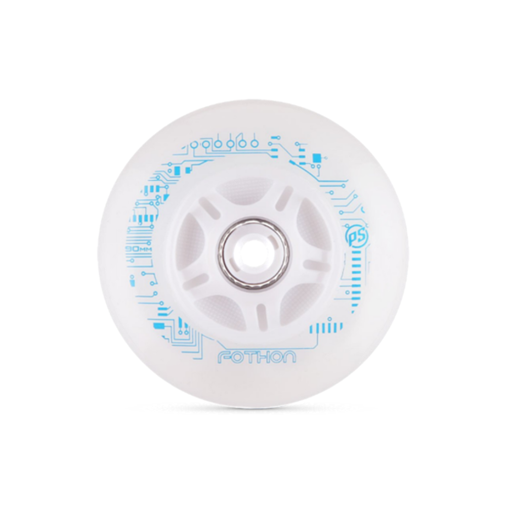 Powerslide Fothon Light Up 82a Wheels (4 Pack) - High-Performance LED Inline Skate Wheels for Night Skating, Roller Derby & Outdoor Rink Use