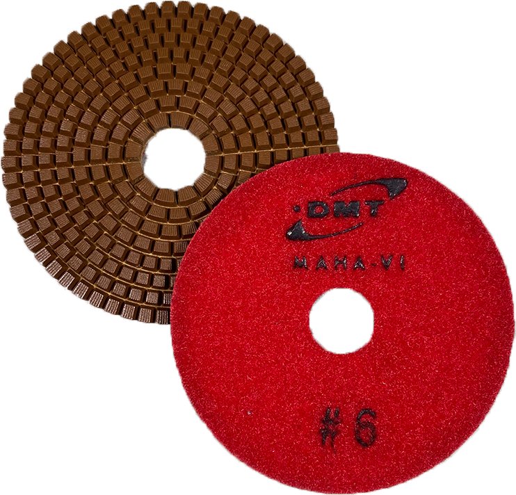 4 Inch DMT Diamond Polishing Pads Set for Granite, Marble, Concrete - Wet/Dry Use for Countertops, Floors & Stone Restoration
