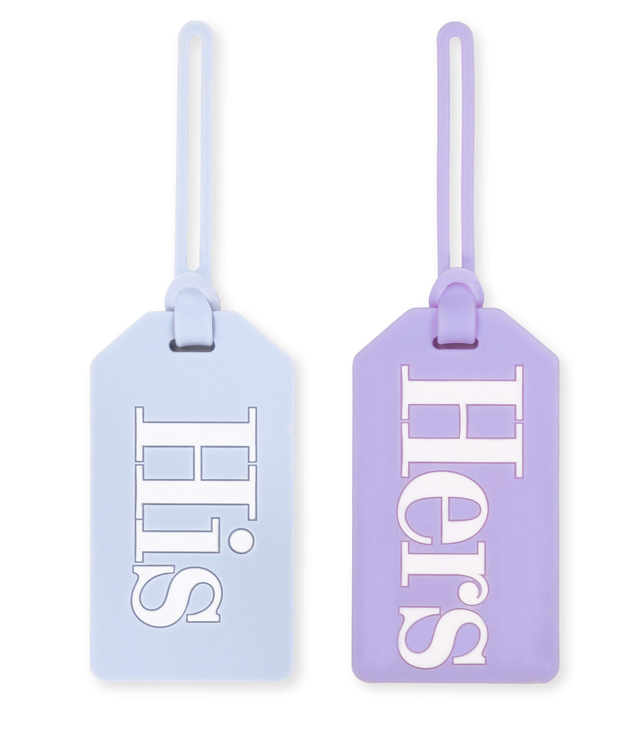 Kate Spade New York His & Hers Bridal Luggage Tags Set - Purple & Blue for Wedding Travel Essentials | Perfect for Honeymoon, Destination Weddings & Couples Getaways