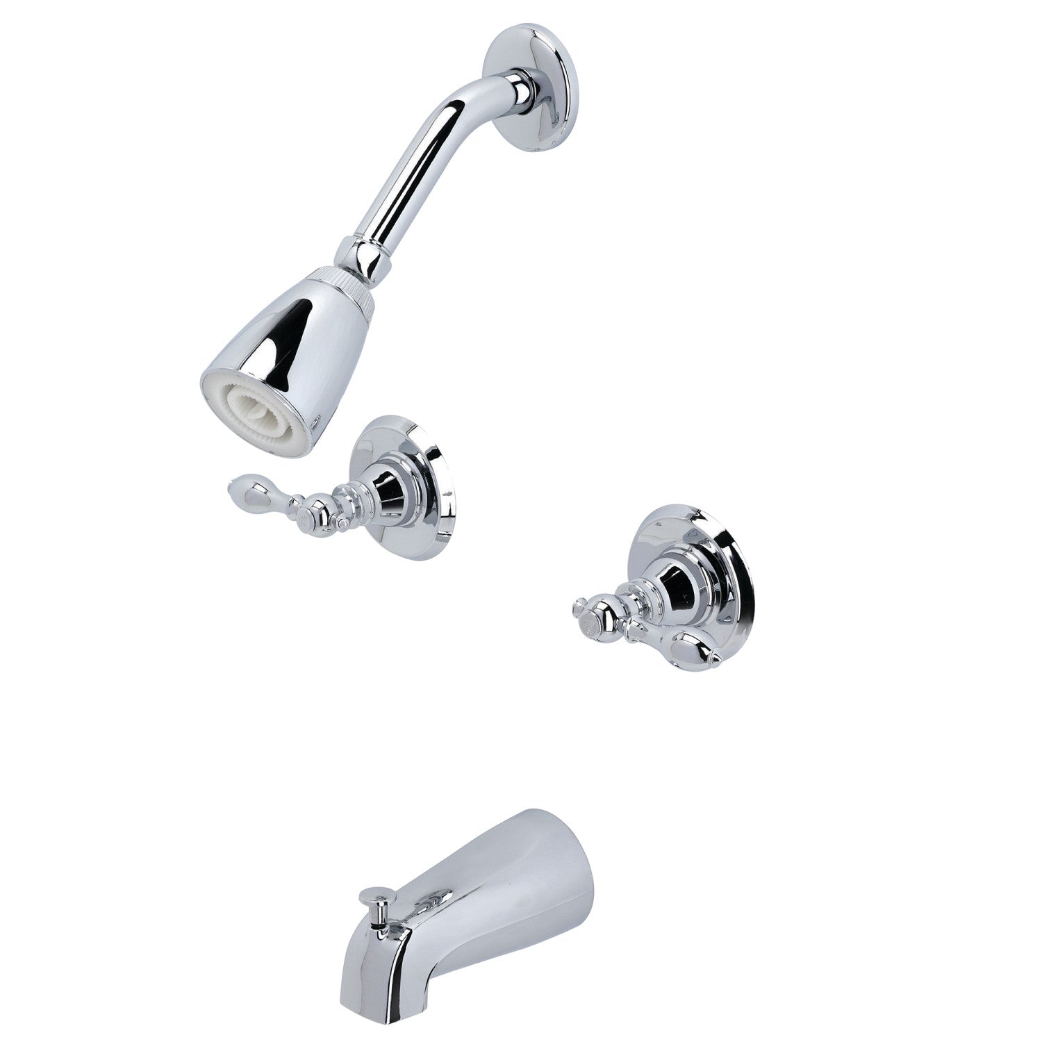 American Classic KB241ACL Double Handle Tub and Shower Faucet in Polished Chrome - Perfect for Bathroom Renovation & Modern Home Decor