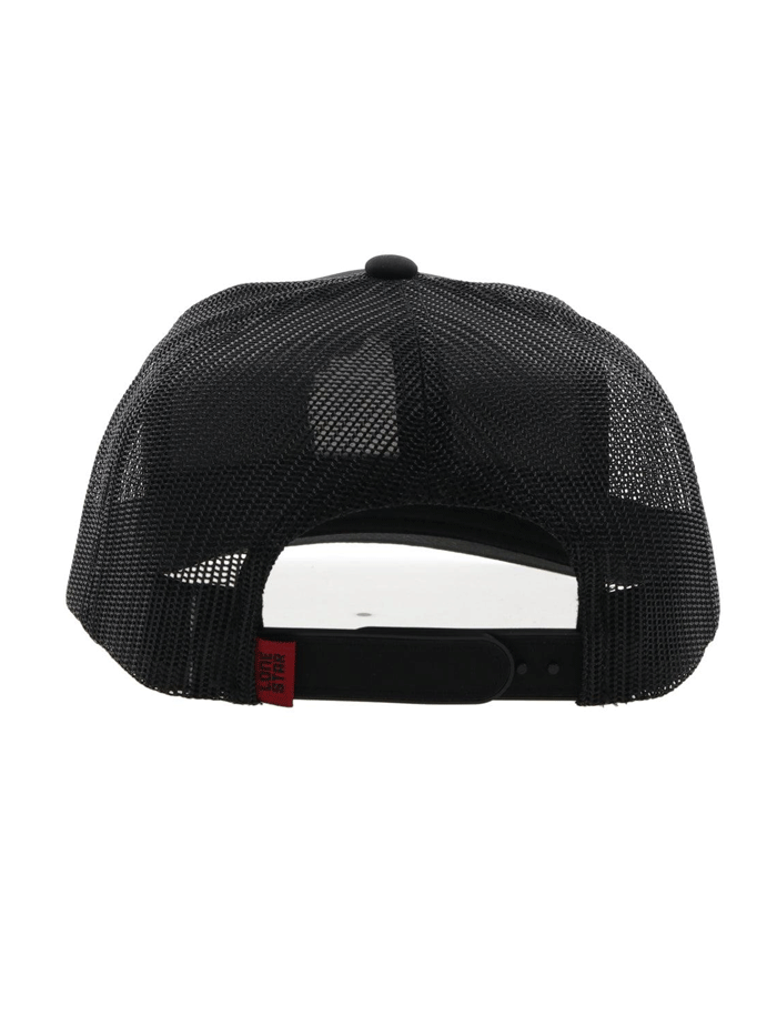 Hooey LS011T BK LONE STAR High Profile Snapback Trucker Hat - Adjustable Black Baseball Cap for Men & Women - Perfect for Outdoor Activities, Fishing, and Country Music Festivals