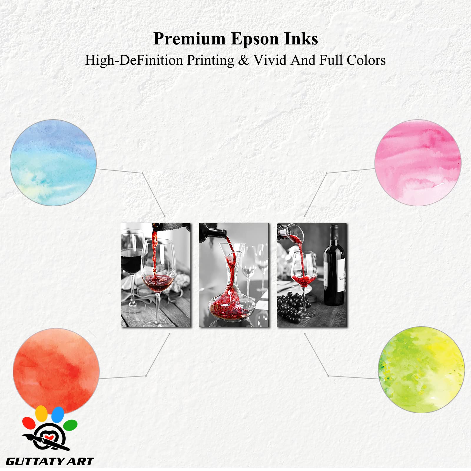 GUTTATY Modern Canvas Wall Art Set - 3PCS 20