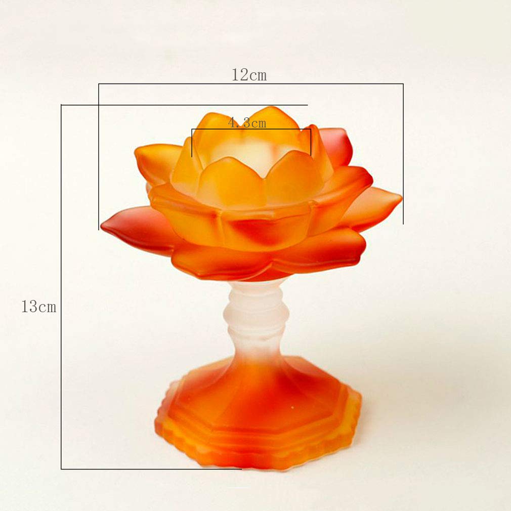 Glass Lotus Flower Candle Holders - Elegant Tealight Candle Stand for Home Decor, Wedding Party & Buddhist Meditation - Perfect for Candlelight Dinners, Spa Relaxation and Spiritual Gifts