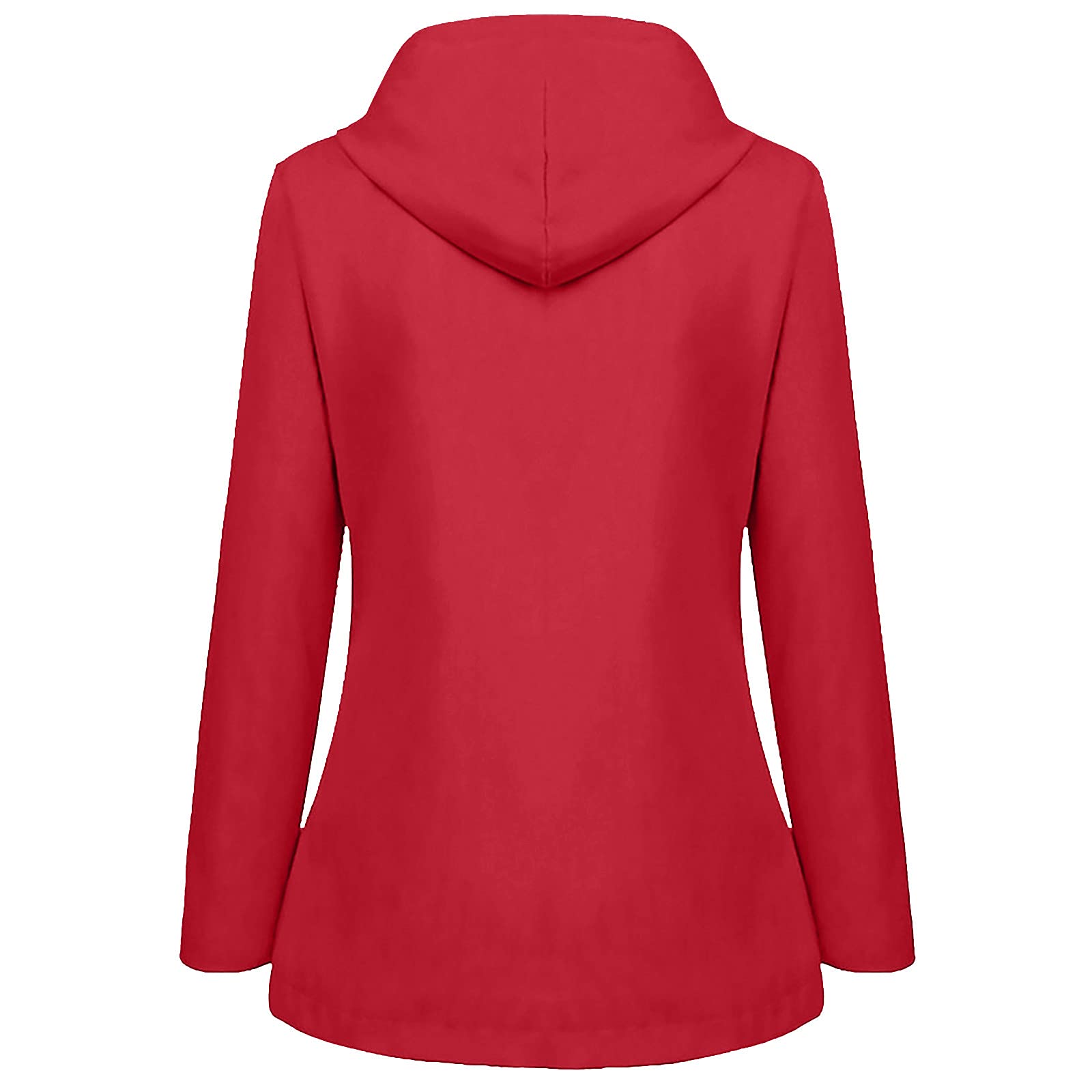 Plus Size Women's Waterproof Long Rain Jacket with Hood - Lightweight & Thick Trench Coat for Outdoor Activities, Hiking & Commuting