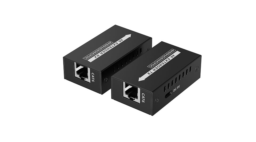 4K 60Hz HDMI Extender Set - Compact Size for Home Theater, Gaming & Conference Room Setup | Ultra HD Signal Booster for Long Distance Transmission