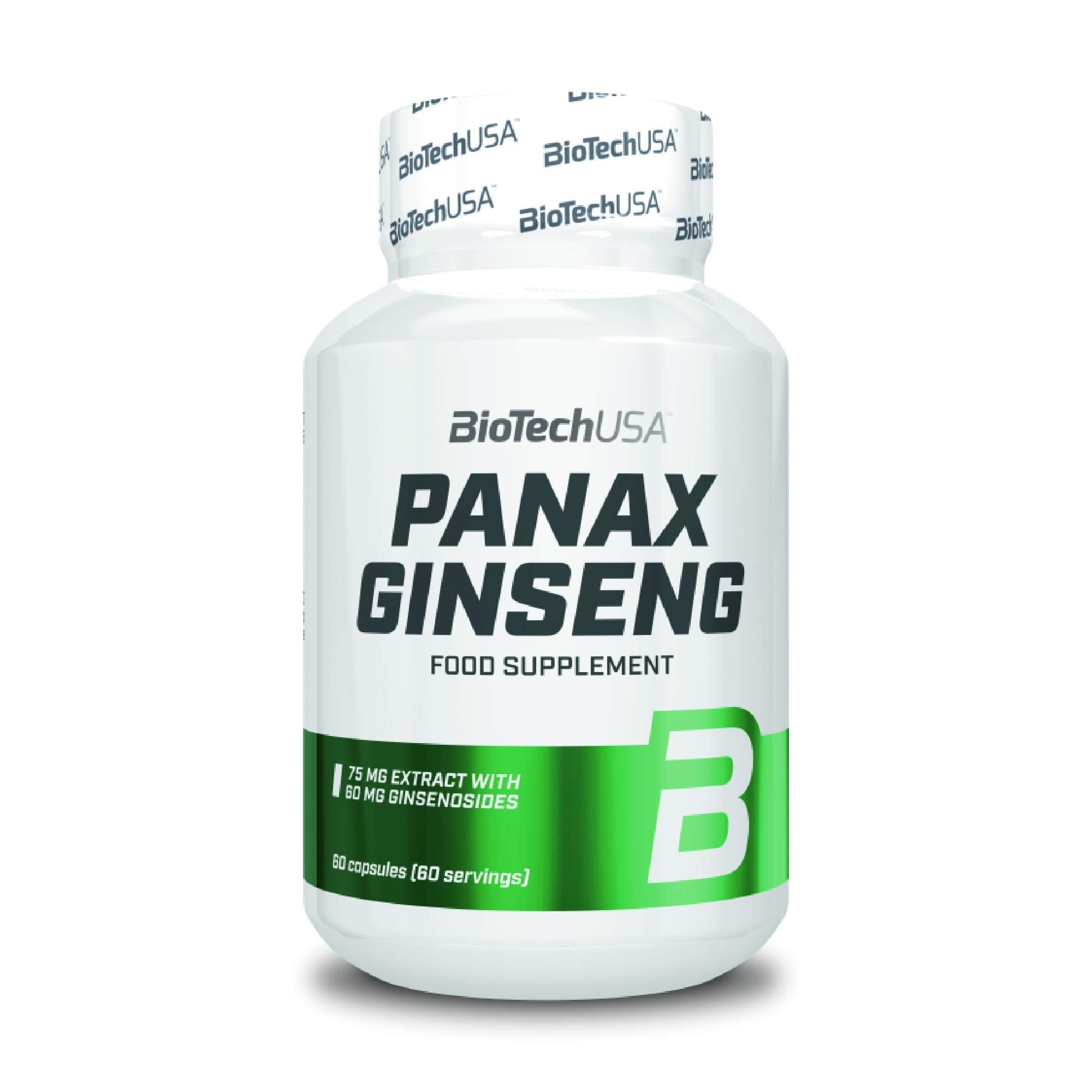 BioTechUSA Panax Ginseng Supplement - 60 Capsules for Energy, Focus & Immune Support - Natural Herbal Boost for Workouts, Study & Daily Wellness