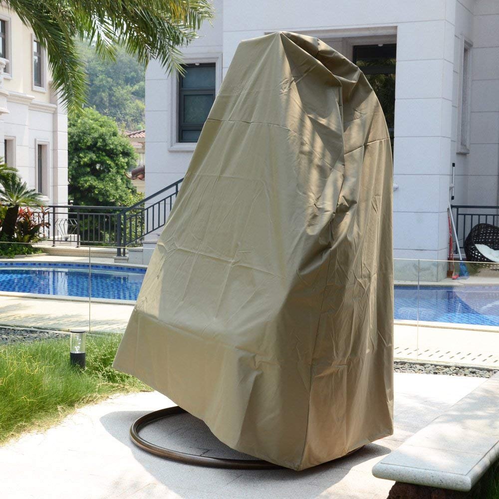 Waterproof 2-Person Hanging Egg Chair Cover - Durable 600D Oxford Fabric with PVC Lining for Outdoor Swing Chairs | Weather-Resistant Protection for Patio, Garden & Backyard Relaxation