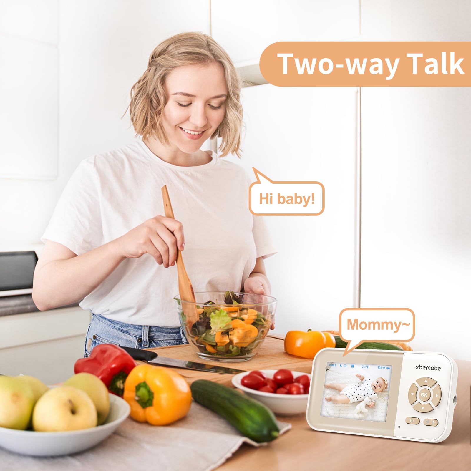 EBEMATE Baby Monitor with 2.8