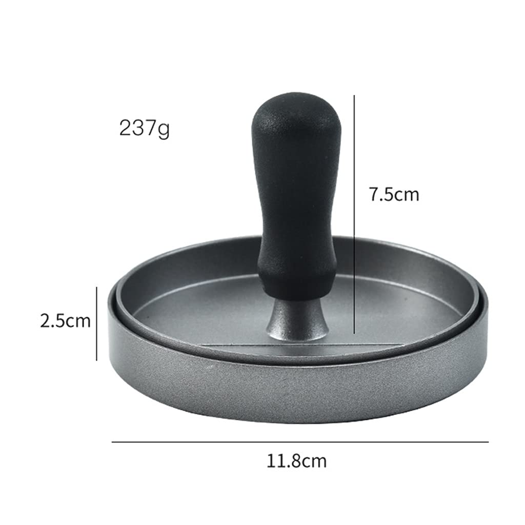2 Pack Hamburger Press - Aluminum Patty Maker Mold with Non-Stick Surface & Detachable Handle | Includes 80 Wax Papers | Perfect for BBQ Grill, Backyard Cookouts, and Restaurant Burger Making