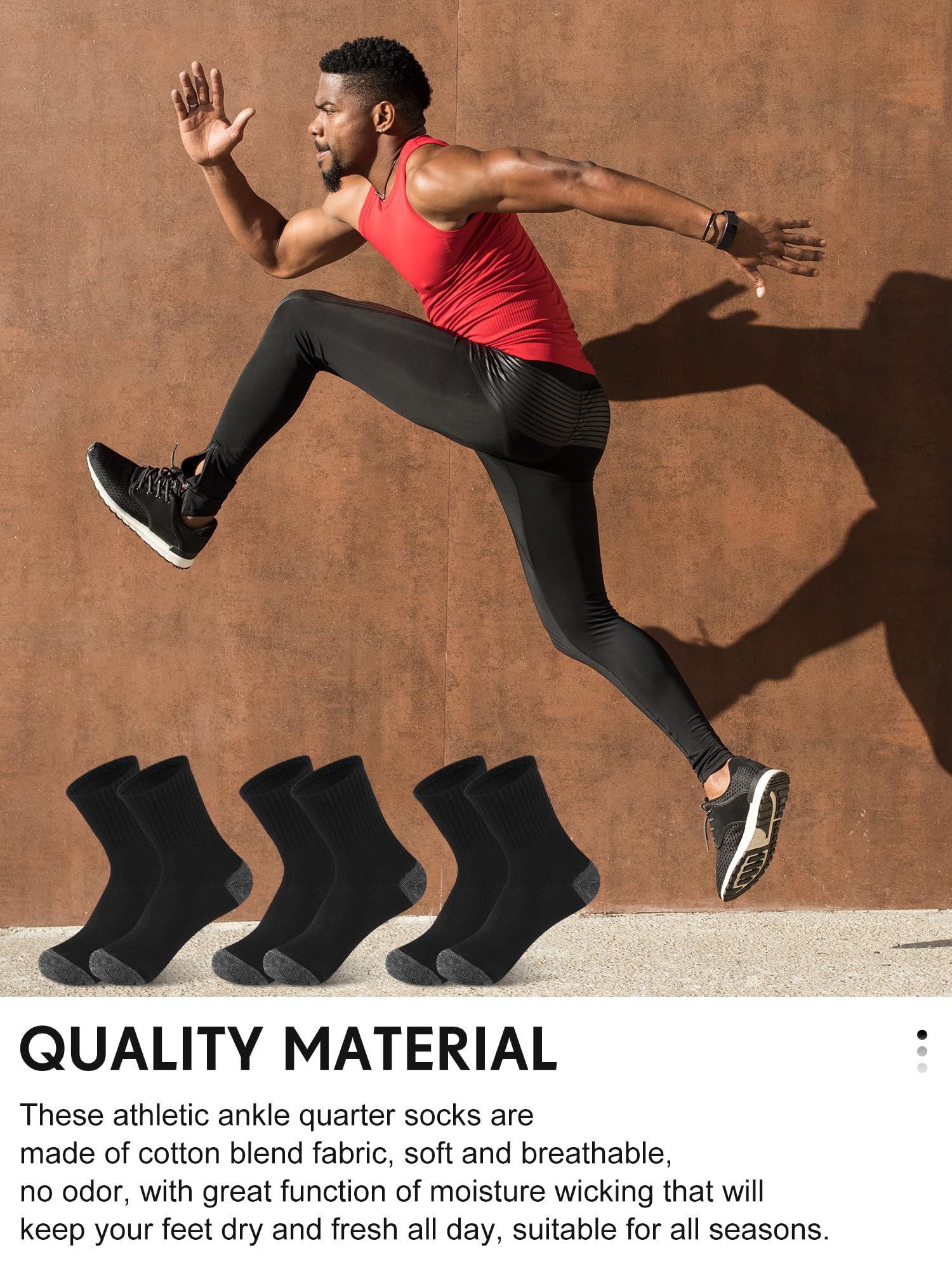 Tarpop 100 Pairs Bulk Socks for Men - Moisture Wicking Athletic Ankle Socks (Unisex Adults) - Perfect for Sports, Gym, Hiking & Homeless Shelter Donations