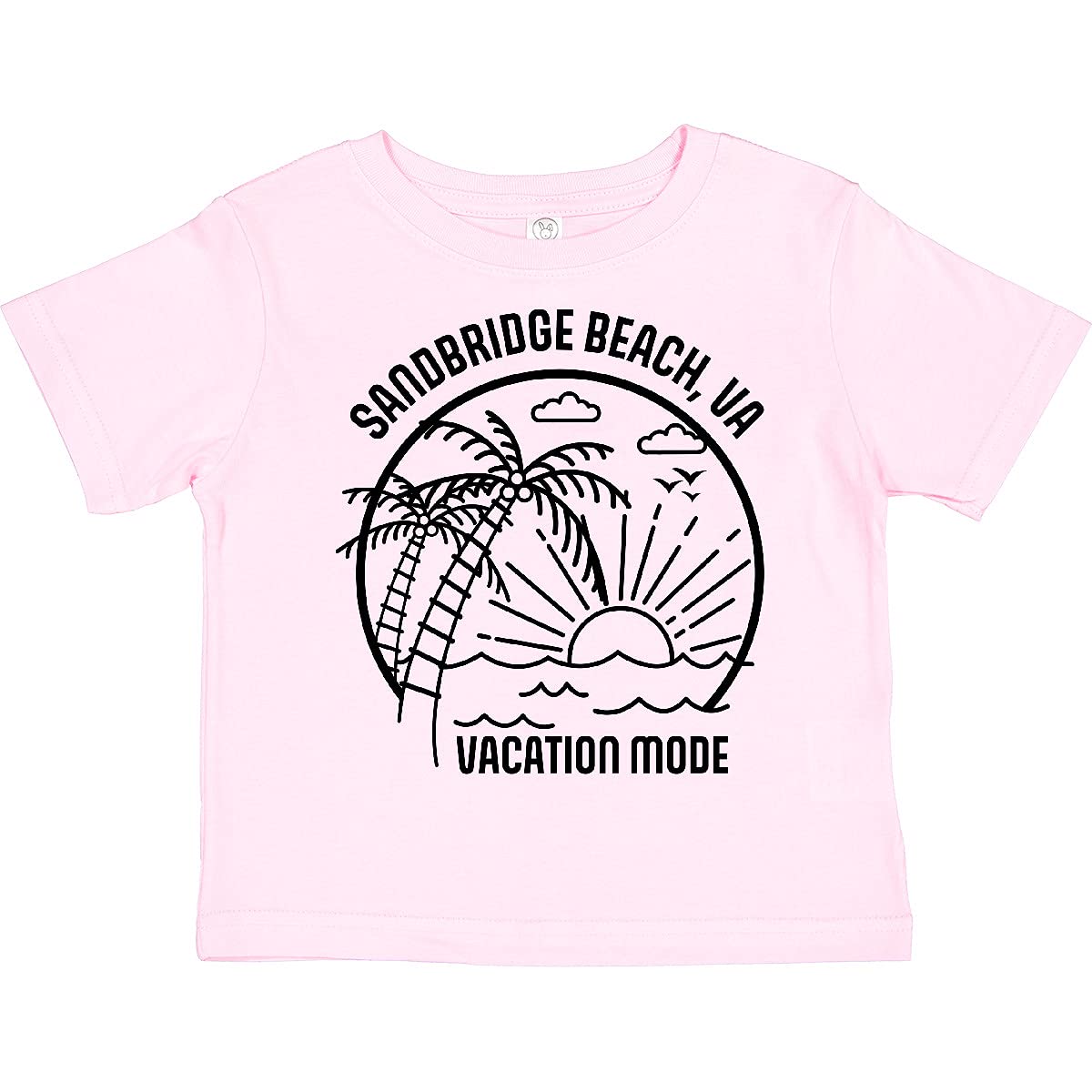 Inktastic Summer Vacation Mode Sandbridge Beach Virginia Toddler T-Shirt - Cute Kids Beach Outfit for Family Vacations & Summer Fun