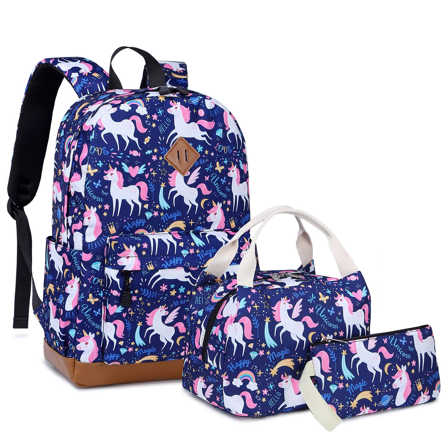 Soekidy Cute Fox & Unicorn Backpacks for Girls - Durable School Backpack Set for Kids, Preschool Bookbag - Perfect for School, Travel & Daily Use