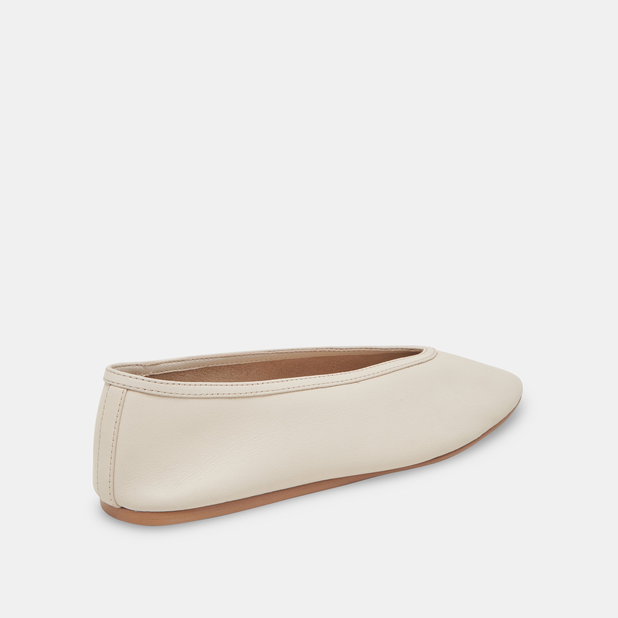 Braidy Ivory Leather Ballet Flats - Comfortable Women's Shoes for Work, Casual & Dressy Occasions