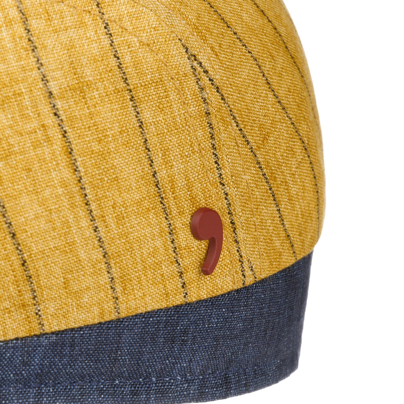 Alfonso D'Este Men's Linen Striped Flat Cap - Classic Summer Hat for Outdoor Activities, Travel & Casual Wear