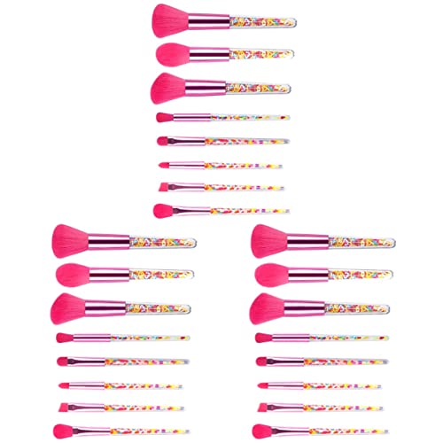 FRCOLOR 3-Piece Makeup Brush Set - Professional Cosmetic Brushes for Foundation, Blush & Loose Powder | Soft Bristle Beauty Tools for Flawless Makeup Application - Perfect for Daily Use, Travel & Makeup Artists