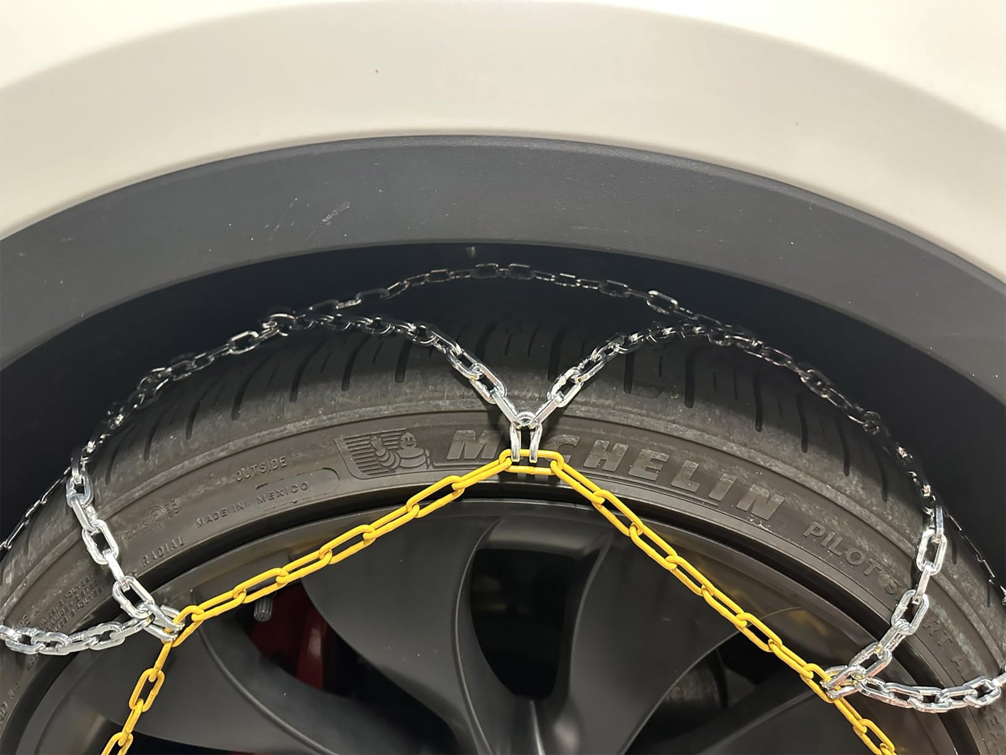 Premium Snow Chains for Tesla Model 3 & Model Y - Heavy Duty Winter Traction for Snowy Roads & Mountain Driving