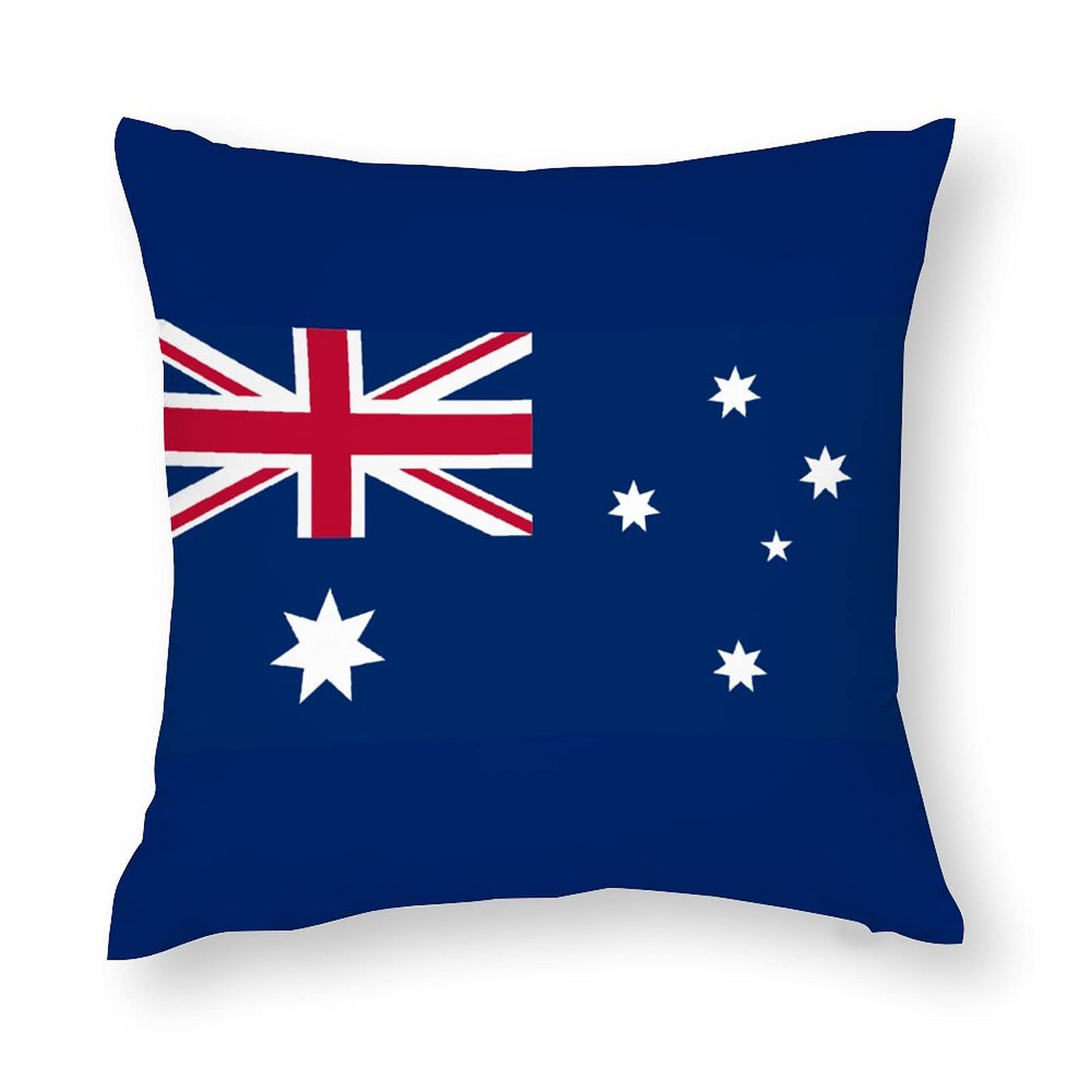 12x12 Inch Australian Flag Pillow Cover - Decorative Throw Pillow Case for Car, Chair, Sofa & Bed - Home Decor Cushion Cover (Insert Not Included) | Perfect for Patriotic Decor, Living Room Accents & Outdoor Events