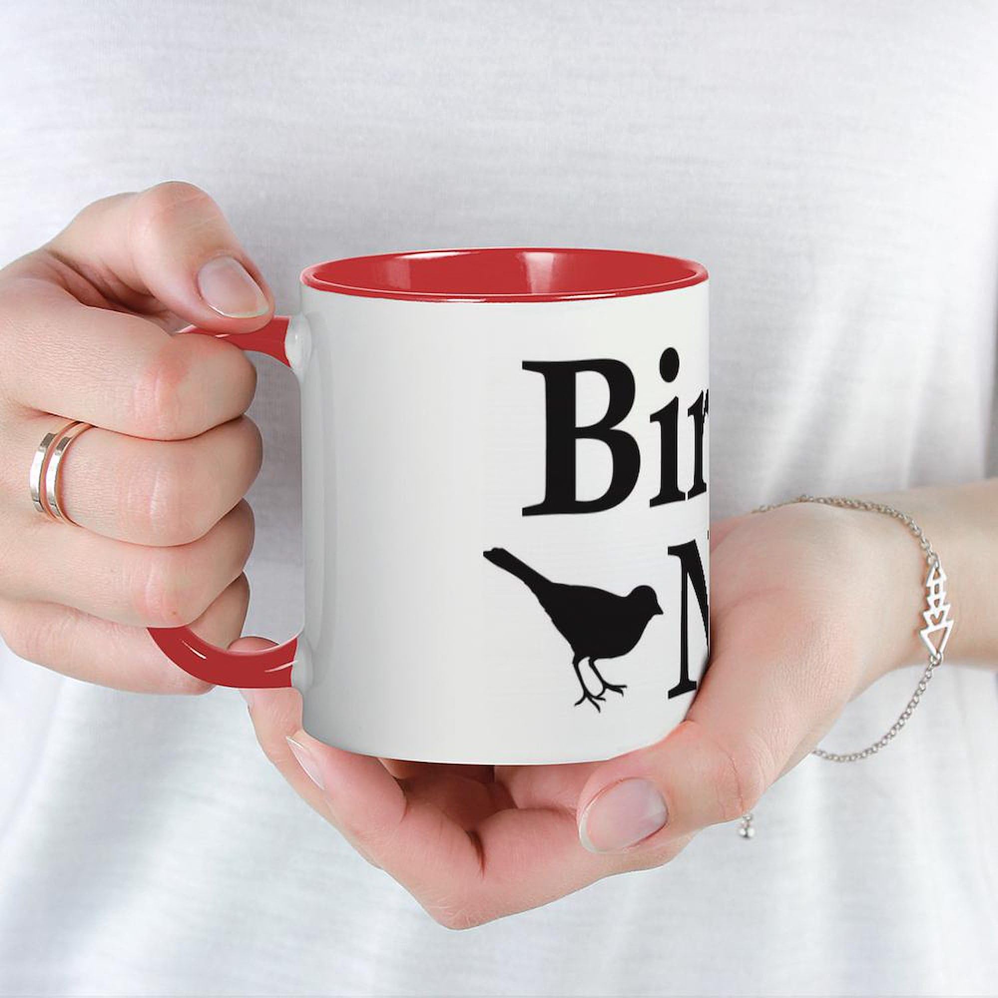 Bird Nerd Ceramic Coffee Mug 11 oz (325 ml) - Funny Gift for Bird Watchers & Nature Lovers - Perfect for Home, Office or Outdoor Use