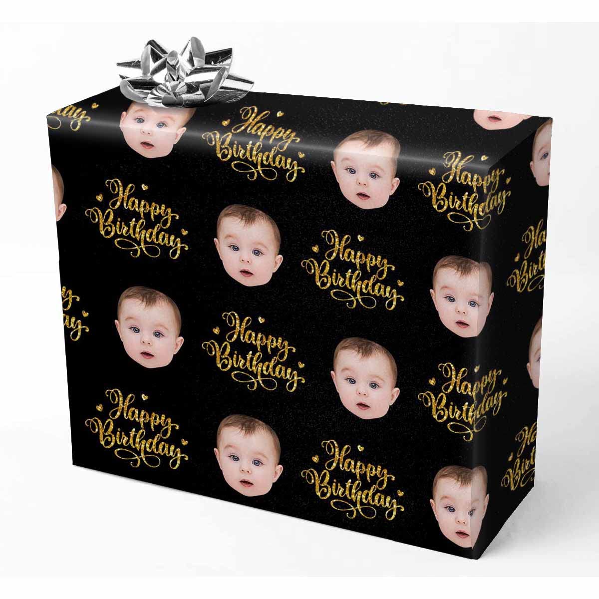 Custom Photo Gift Wrapping Paper - Personalized Birthday Wrapping Paper for Men, Women & Kids | Unique Printed Gift Wrap for Christmas, Anniversary & Special Occasions | Perfect for DIY Crafts & Present Decoration