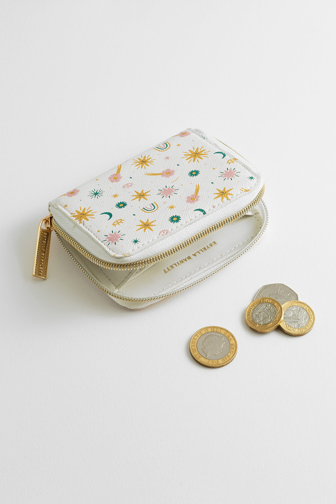 EB x Charly Clements Cream Icons Print Zip Around Purse EBP5392 - Stylish Crossbody Bag for Women, Fashionable Shoulder Purse for Daily Use, Work & Travel