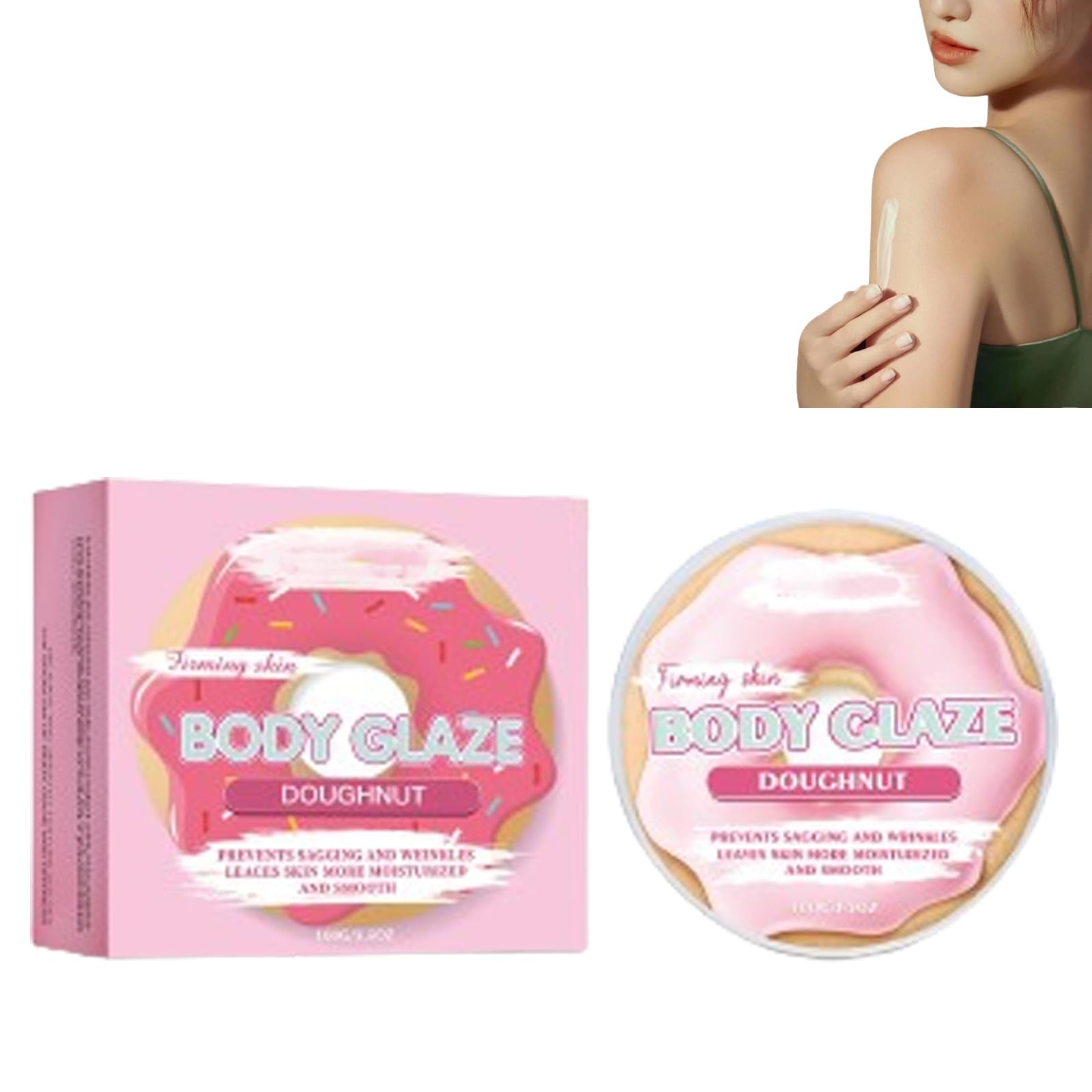 Body Glaze Whipped Donut Body Butter - Nourishing & Moisturizing Cream for Dry Skin | Hydrating Skincare for Women | Perfect for Daily Use & Gift Giving