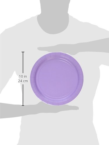 Lavender Round Paper Plates 8.5 Inch (50 Count) - Eco-Friendly Disposable Party Plates for Birthday, Wedding, Baby Shower & Outdoor Events - Durable & Sturdy Dinnerware for Celebrations