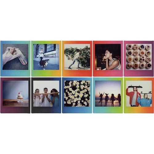 FUJIFILM INSTAX SQUARE Rainbow Instant Film - 10 Exposures | Colorful Square Format for INSTAX SQ Cameras | Perfect for Parties, Weddings & Creative Photography