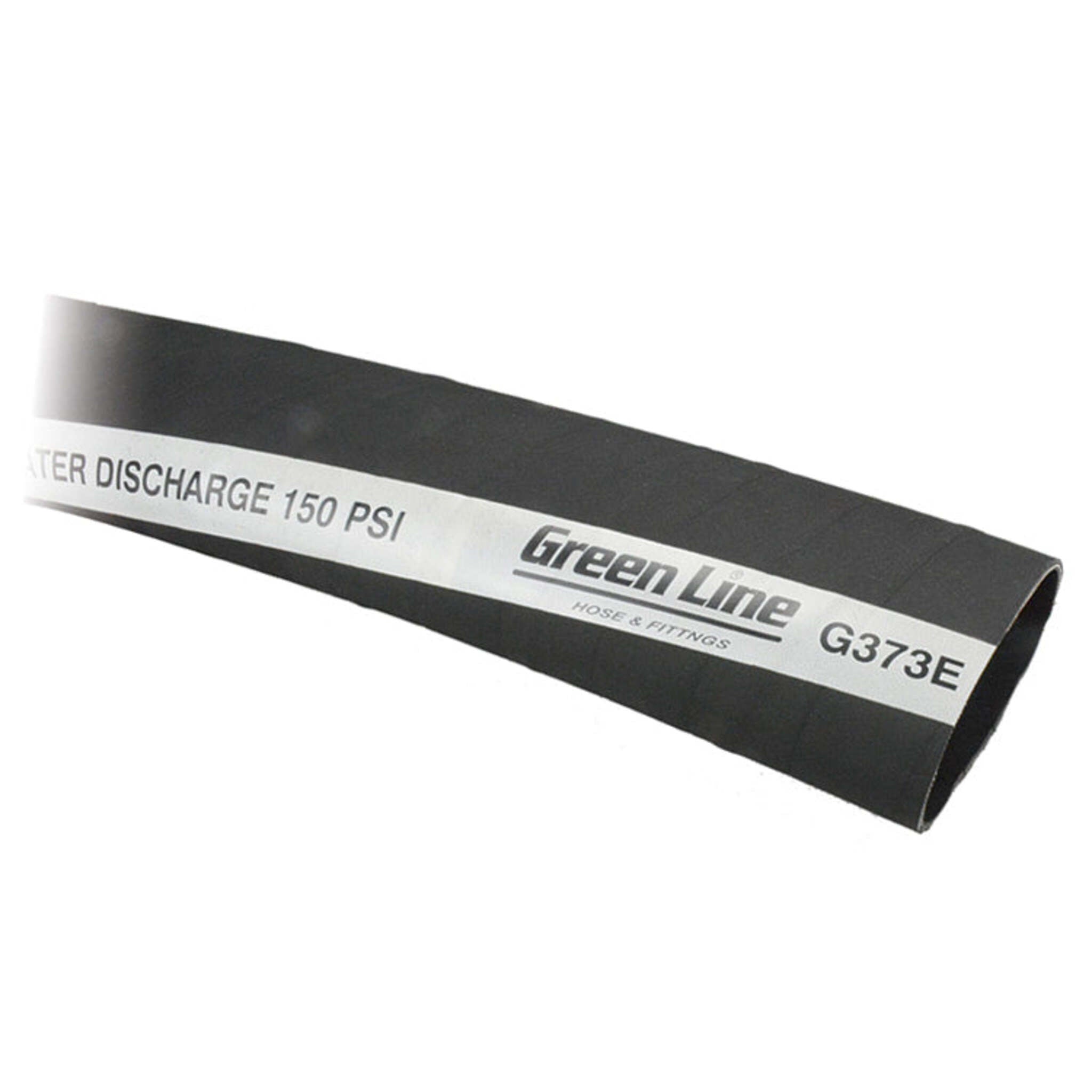 Black EPDM Rubber Layflat Discharge Hose - Durable, Flexible, UV & Chemical Resistant for Water Management, Construction, and Industrial Applications