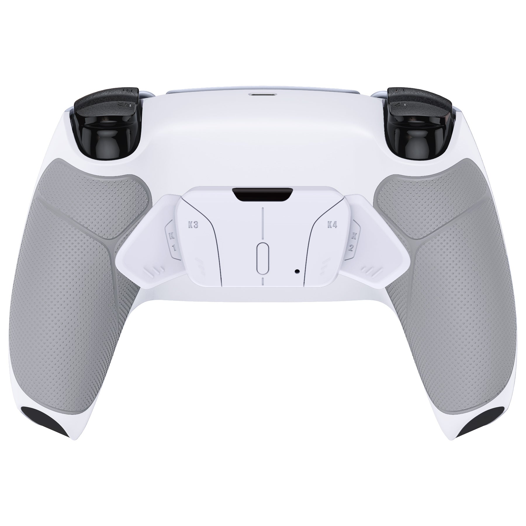 eXtremeRate Remappable RISE4 Remap Kit for PS5 Controller BDM-010/020 - Rubberized White Back Buttons - Customizable Gaming Controller Accessories for Competitive Play & Enhanced Performance
