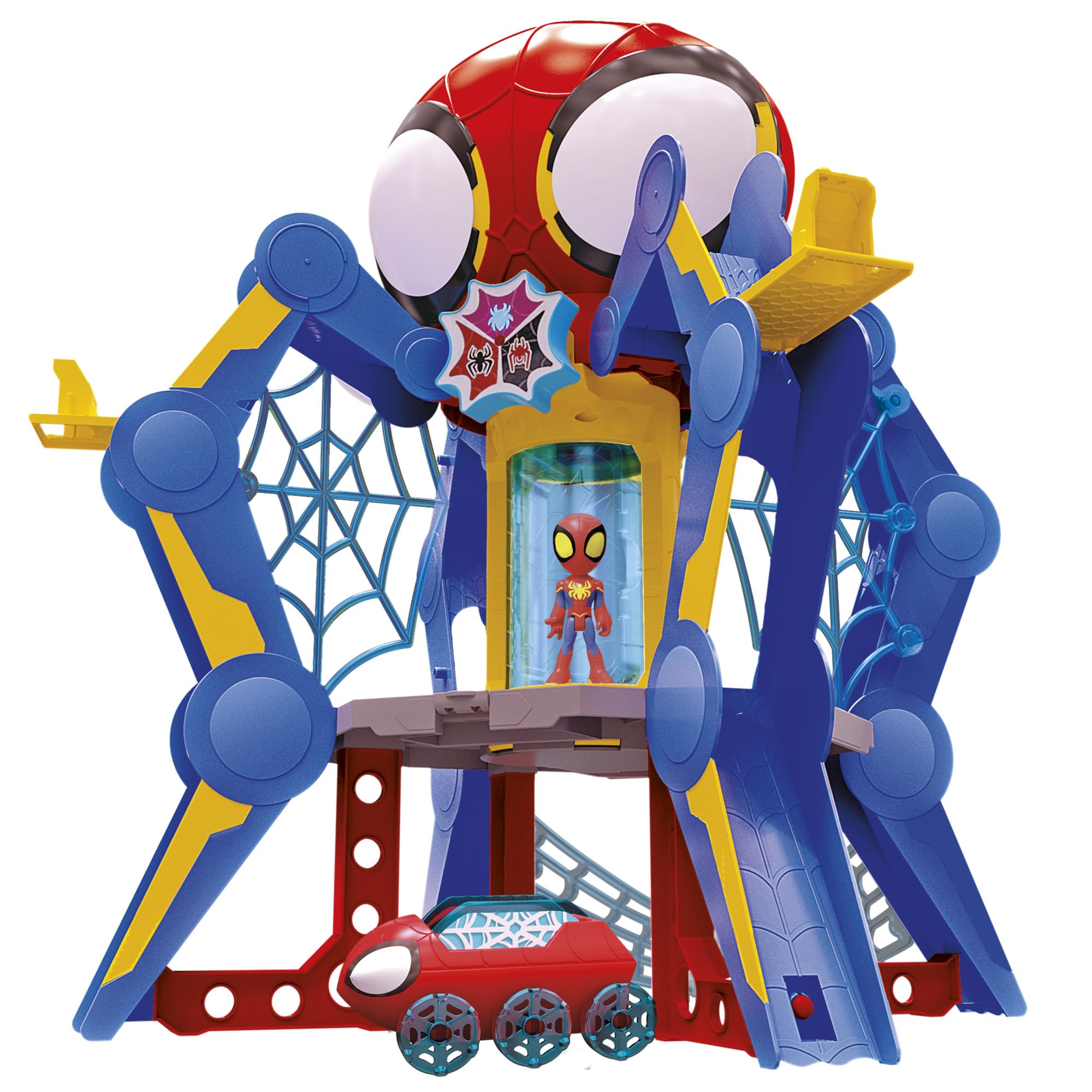 Spidey and His Amazing Friends Web-Spinners Web-Quarters Playset - Marvel Superhero Action Figure Toy Set with Vehicle & Accessories for Kids Ages 3+ | Pretend Play, Birthday Gift, Superhero Adventure Roleplay
