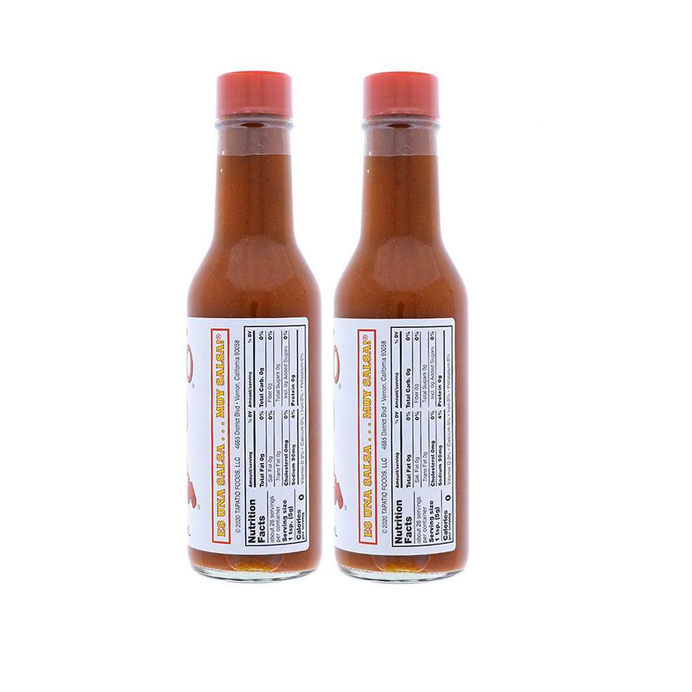 Tapatio Hot Sauce - Original 5 oz Glass Bottles (Pack of 2) - Authentic Mexican Salsa Picante - Perfect for Tacos, Nachos & Spicy Food Lovers