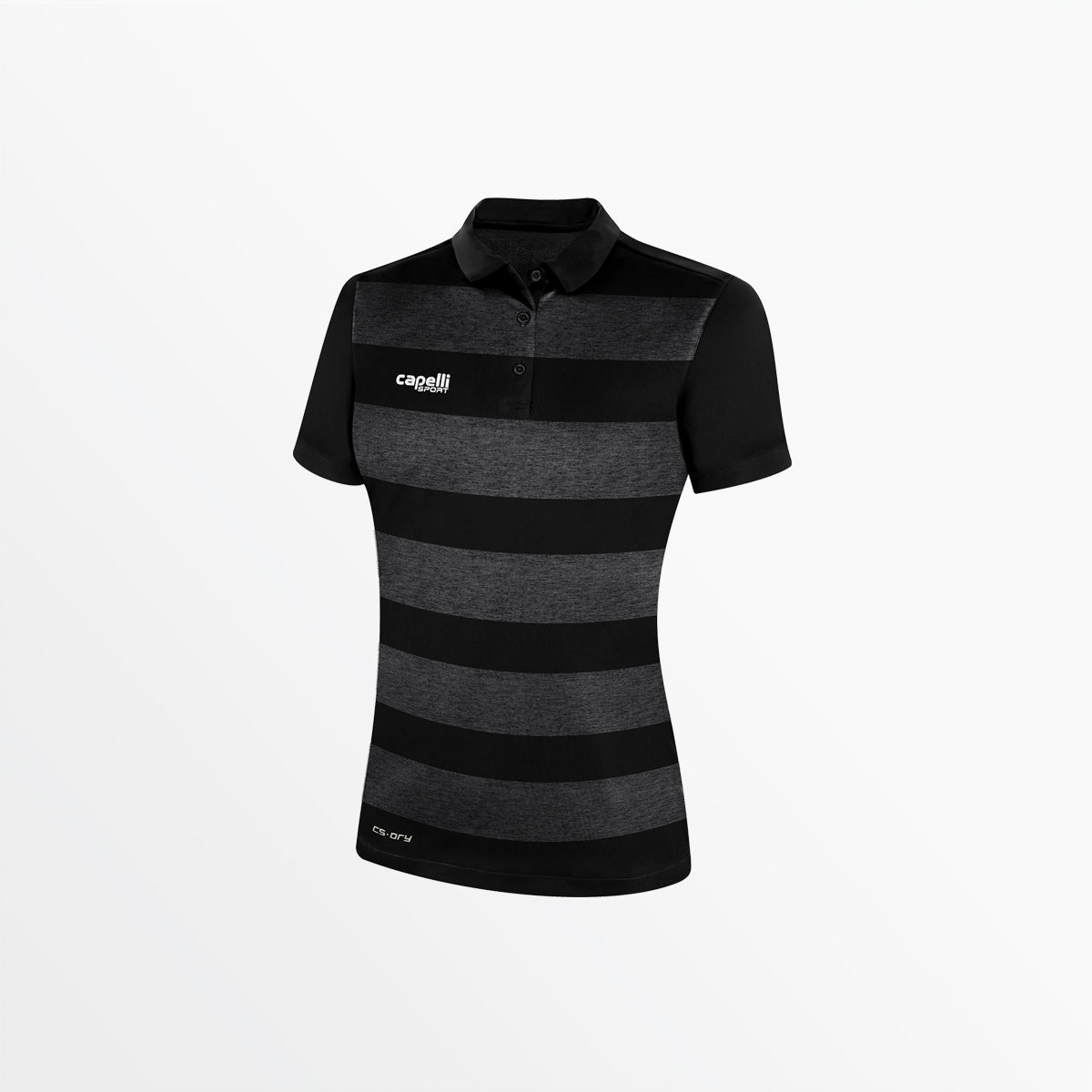 Women's Classic Stripe Poly Polo Shirt - Comfortable & Stylish Casual Wear for Work, Golf & Everyday Outfits