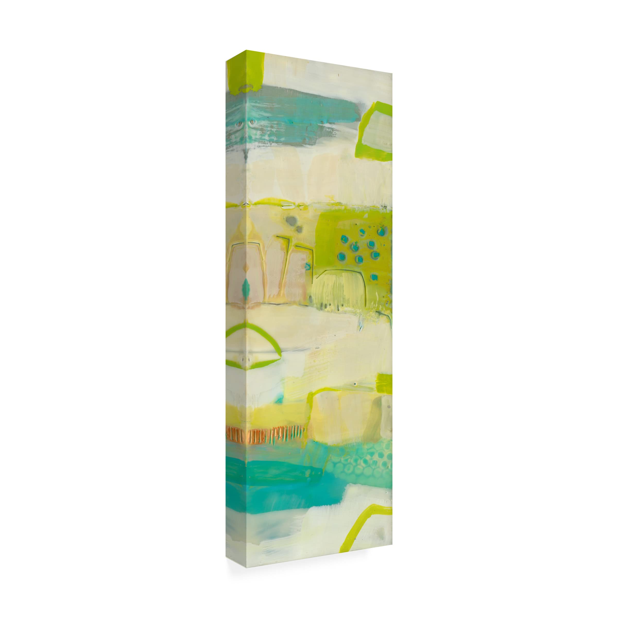 Trademark Fine Art 'Abroad I' Canvas Wall Art by Sue Jachimiec - Hand-Painted Landscape Painting for Living Room, Bedroom & Office Decor