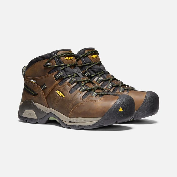 Detroit XT Steel Toe Mid Waterproof Work Boots for Men - Heavy Duty Safety Shoes for Construction, Hiking & Outdoor Work