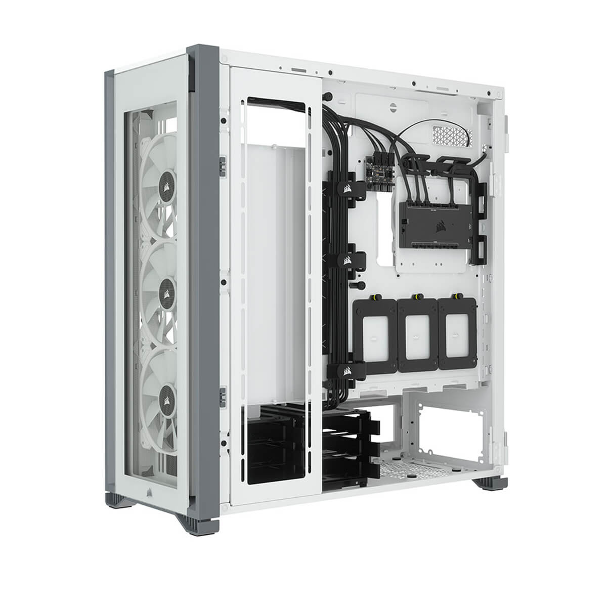 Corsair iCUE 7000X RGB Tempered Glass Full Tower PC Case - White | High Airflow Gaming Computer Case for Custom Builds & Water Cooling Systems