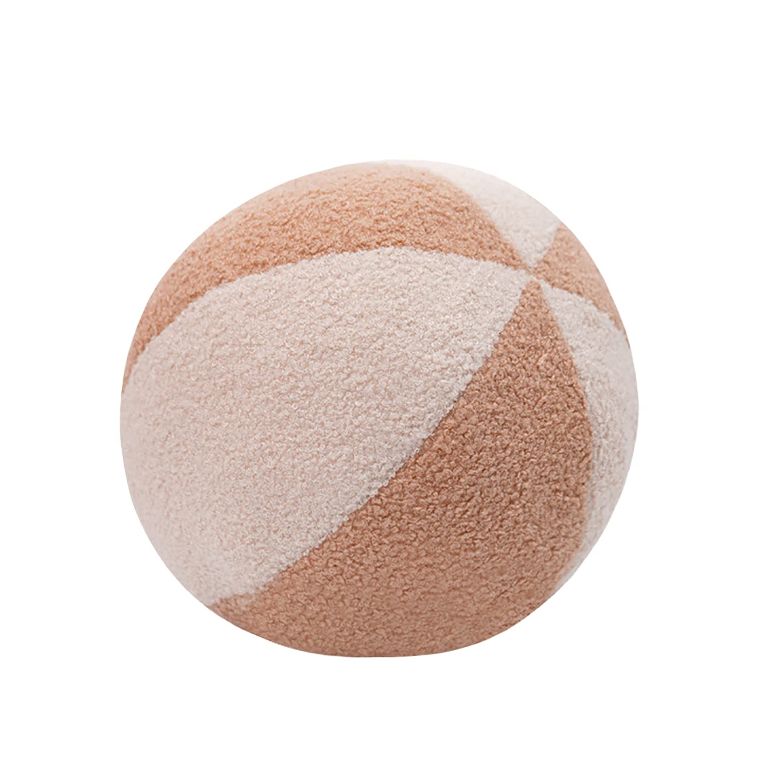 Nordic Style Spherical Throw Pillows - Plush Ball Cushions for Sofa & Tatami Decor (Milk White/Khaki) | Cozy Living Room & Bedroom Accent Pillows