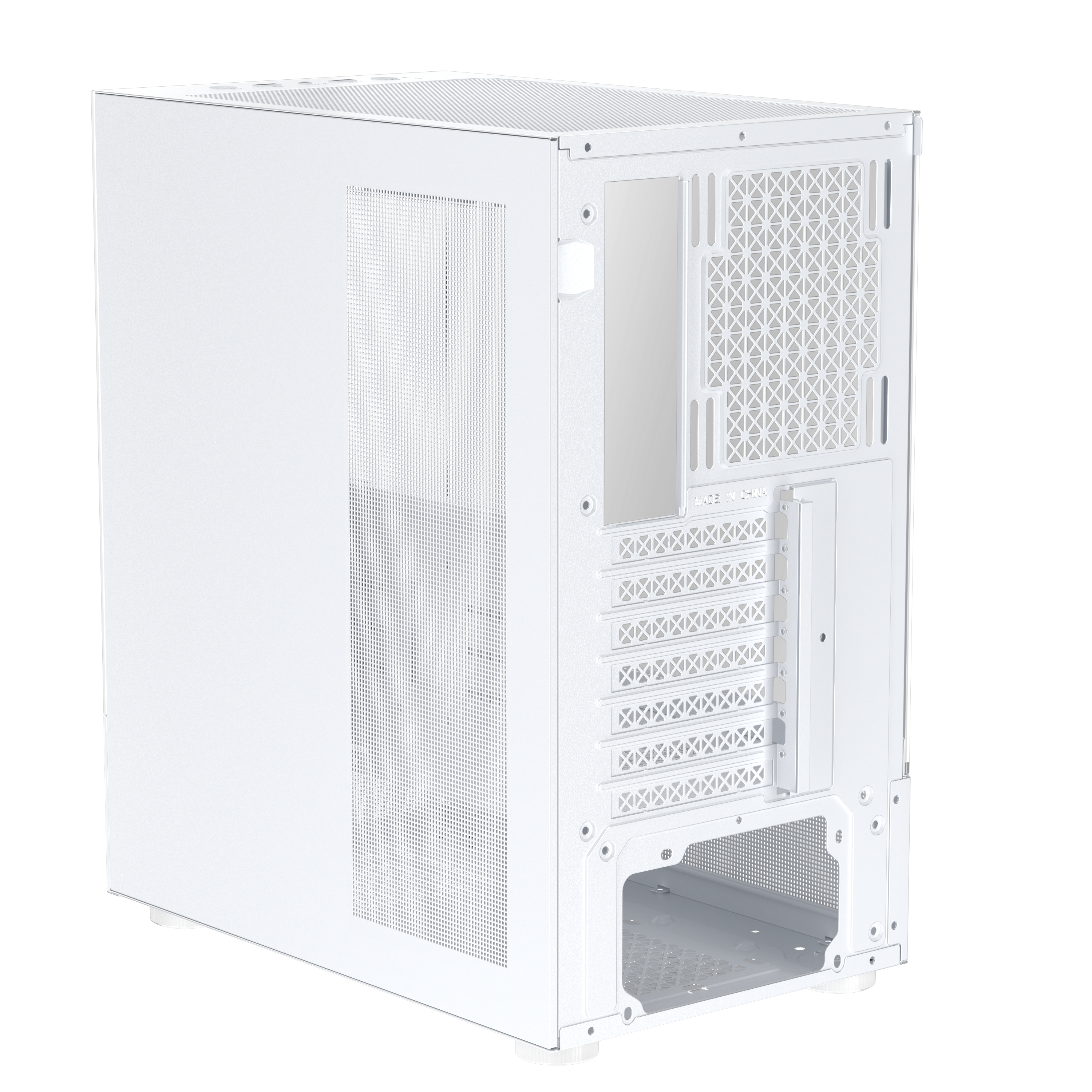 1st Player MI7 A ATX/M ATX/ITX PC Gaming Case - White - High Airflow & RGB Lighting for Ultimate Gaming Setup | Perfect for Home & Office Gaming Rigs