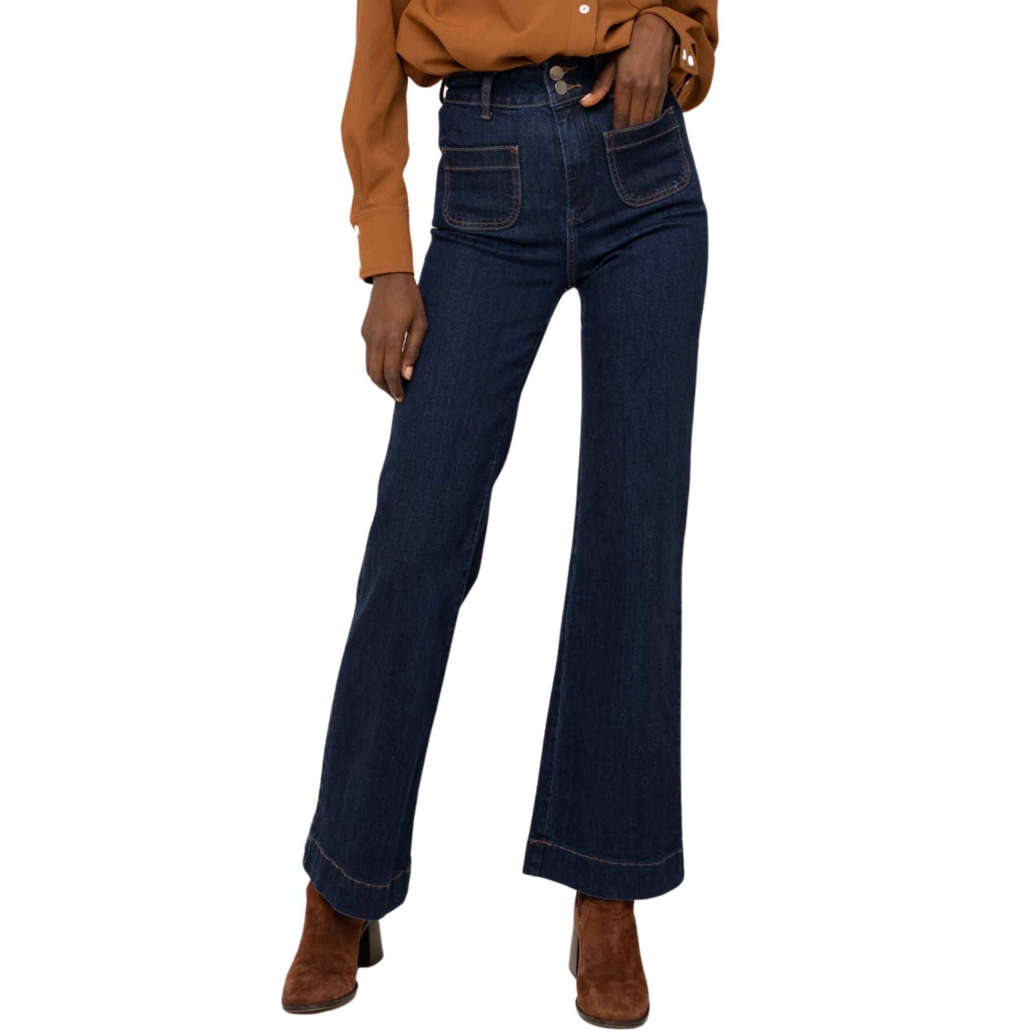 Elena Flare Jeans for Women - High Waisted Bootcut Denim Pants | Perfect for Casual Outfits, Date Nights & Office Wear