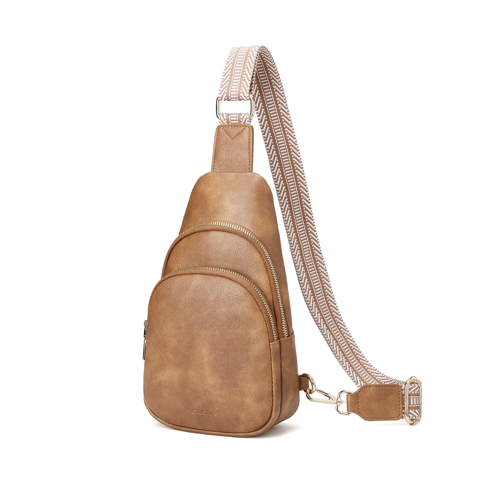 Trendy Vegan Leather Crossbody Bag for Women - Waterproof & Light Brown - Perfect for Travel & Daily Use
